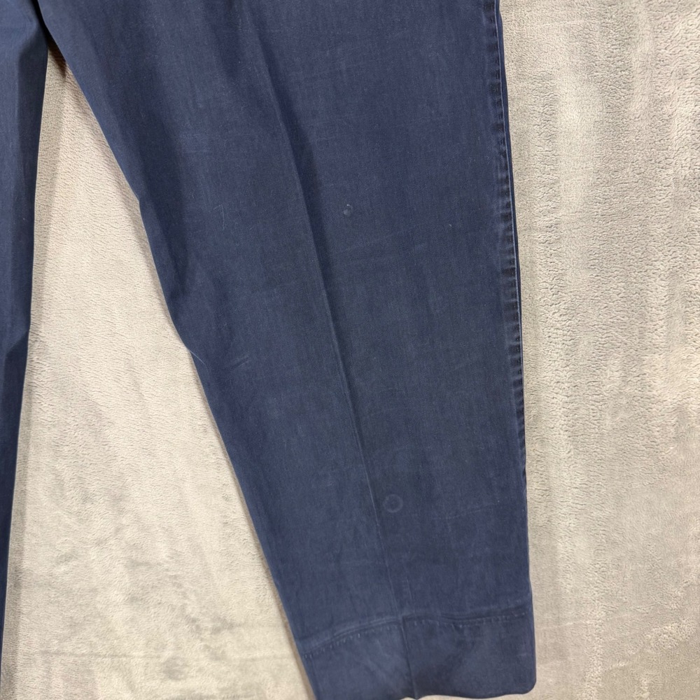 Hiltl Trousers Mens Size 36x29 Navy Blue Chino Pants Casual Formal - Picture 7 of 9